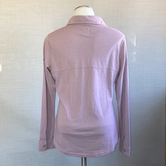 Size small Columbia OMNI Wick collared button down  cute lavender pastel purple - Picture 3 of 9
